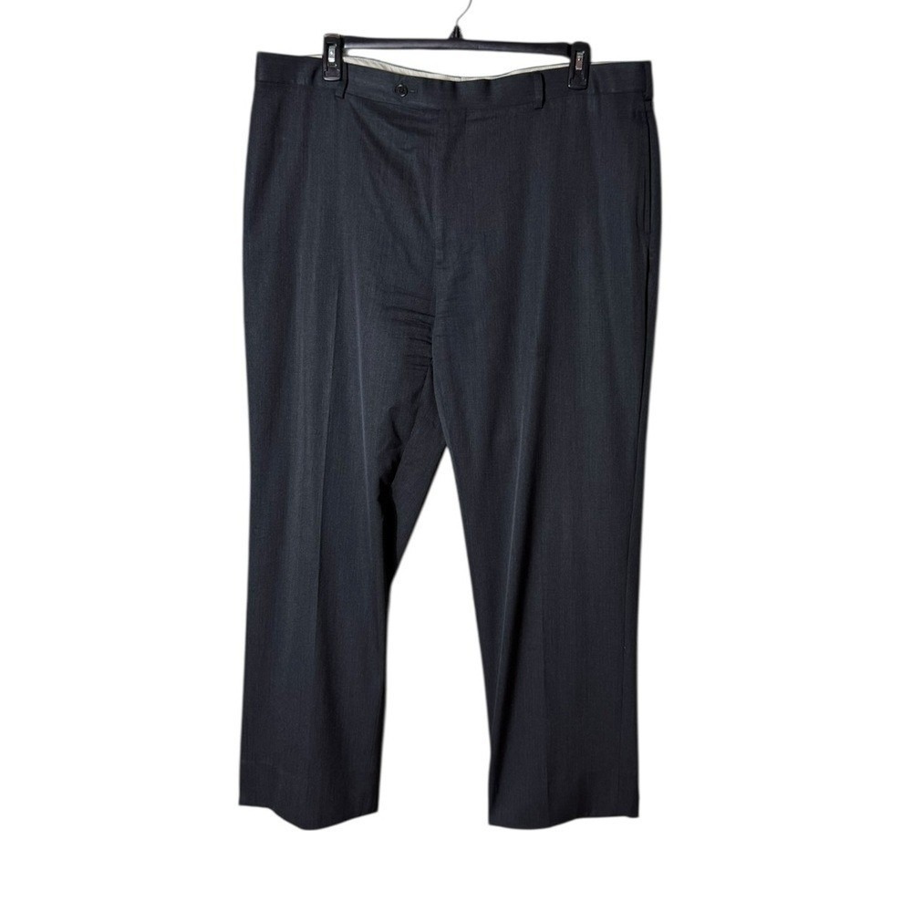 Brooks Brothers Mens 1818 Madison Wool Dress Pants Size 44 Classic Preppy Black